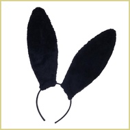 Long Black Rabbit Ear Headband