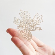 蕨類標本紙雕3.0-亞洲猴腦鹿角蕨|書籤 禮物 紙雕 鹿角蕨 母親節