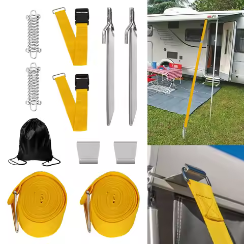 Camping Awning Tie Down Kit Awning Wind Stabilizer Camper RV Motohome Awning Anchors Accessories For