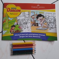 Buku mewarnai anak dancow 8 halaman - kualitas kertas bagus