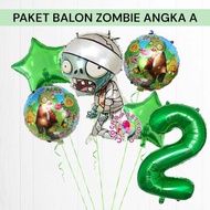 Plants VS Zombie Number A Balloon Pack/Zombie Birthday Decoration