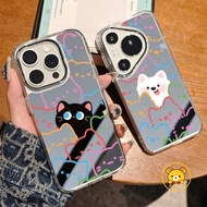 Cute Dog Cat Mirror Phone Case For Realme GT 8 7 5 Pro 3 Neo 7X 7 6 5 SE 240W V70 V60 V60S V23 V23i 
