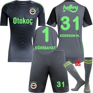 Goalkeeper Kit 1 Egribayat Jersey 31 Ederson Black Short-Sleeve Kit
