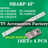 NEW 4 PCS 2T-C45AE1X 2T-C45AD1X 2T-C45AD8X 2T-C45AE8X 2T-C45BG1X SHARP 45" LED TV BACKLIGHT(LAMP TV) SHARP 45 INCH LED TV BACKLIGHT 2TC45AE8X 2T-C45AE8 2TC45AE8