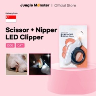 [Junglemonster] LED Pet Nail Clipper - Hybrid Scissor & Nipper Design for Easy Cut