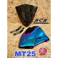 Visor Yamaha MT25 Windshield RAPIDO MT-25 / 03 ABS YEAR 2020 BLACK ACCESSORIES PARTS Crash Bar Rainbow Smoke