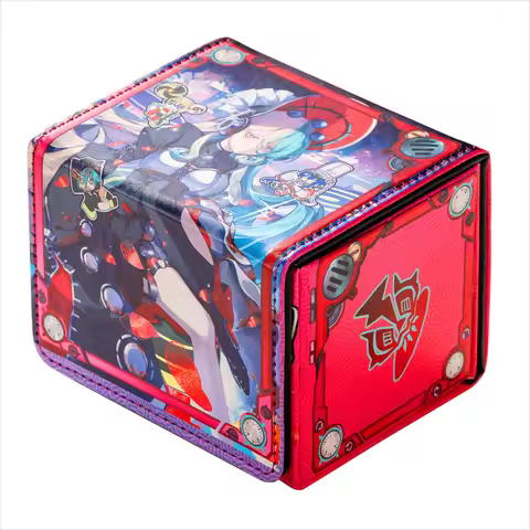 Yugioh Kewl Tune Rotary Deck Box Yu-Gi-Oh! TCG OCG Trading Cards Pu Leather Storage Box 100+