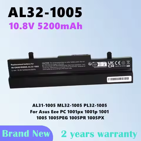 New Laptop Battery for Asus Eee PC 1001px 1001p 1001 1005 1005PEG 1005PR 1005PX AL31-1005 AL32-1005 
