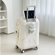 [สีมันวาว] กระเป๋าเดินทาง 20/24นิ้ น่ารัก กระเป๋าล้อลาก ชาร์จ USB กันน้ำ กระเป๋าลาก Baggage Luggage