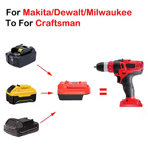 For Makita/Dewalt/Milwaukee Li-ion Battery to for Craftsman Battery Battery Conversion Adapter MT18M