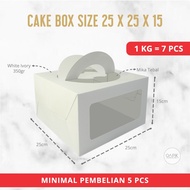 Cake Box Handle 25x25x15, Large Cake Box, Thick Cake Box, Cake Box 25x25