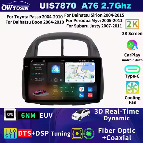FYT7870 Android Car Radio Video Player For Toyota Passo Daihatsu Boon Sirion Perodua Myvi Subaru Jus