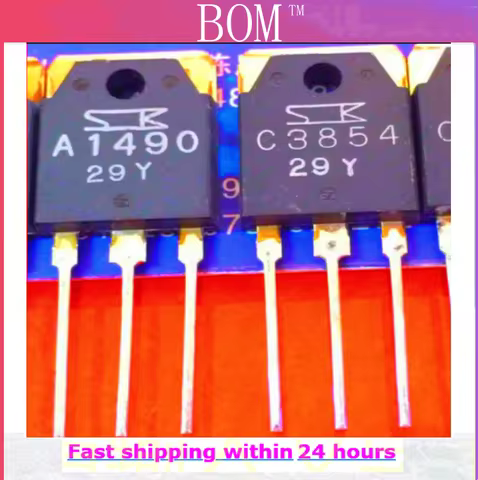 New Original 5Pairs(10PCS)/Lot 2SA1490 A1490 + 2SC3854 C3854 TO-3P Silicon NPN + PNP Audio Amplifier