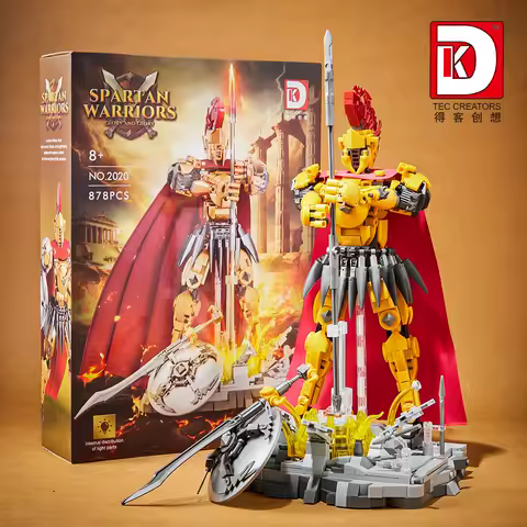 878pcs MOC Creativity Spartan Warriors Building Blocks Bricks Assembling Model Toys for Boys Birthda