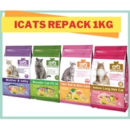 iCATS Repack 1KG iCATS Cat Food iCATS Makanan Kucing iCATS Cat Food Kibbles iCATS Repack 1KG Cat Foo