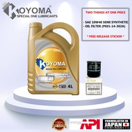 MAZDA 2 , MAZDA 3 ,MAZDA 6 SKY-ACTIV ,CX3 ,CX5, OIL FILTER PE01-14-302 + KOYOMA 10W40 SEMI SYNTHETIC