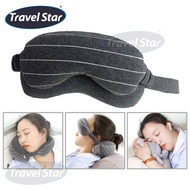 Waorder Travel 2-In-1 Soft Cotton Comfortable Multi-functional Micro Beans Travel Pillow with Eye Ma