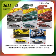 Hot Wheels JDM Diecast Collections Honda Civic Series 2022 Sakura Japan 2023 ( Honda Civic EF / Hond