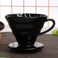 Coffee Filter V60 Ceramic Dripper 01 Coffee Dripper Ceramic Pour Over Coffee 1to2 Cup ZM00639 - Black