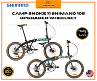 Camp Snoke 11 Upgraded Wheel Folding Bike Shimano 105 Alloy Frame 11 Sp Tektro Hydraulic Brake Basikal Lipat Camp