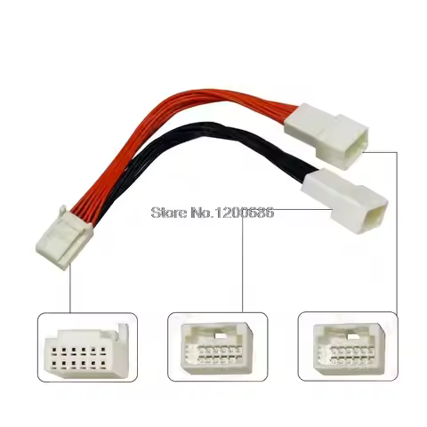 Auxillary Adapter Y Cable Radio Wiring Harness CD Changer Navigation for 6+6 Pin 2003-2014 Toyota Ca