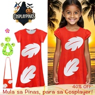 Lilo and Stitch Costume for Kids Girl Dress Bag Flowers Stitch Lilo Halloween Party Cosplay Outfit