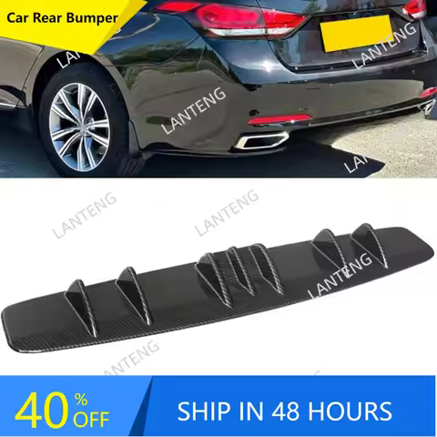 Rear Diffuser 7 Fins Bumper Lip Splitter Spoiler For G-enesis G70 G80 G90 Side Lower Chin Anti-Crash