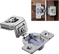 OWODI 8 Pack Soft Close Cabinet Hinges 1-1/4 inch Overlay Kitchen Cabinet Hinge 105 Degree 3-Way Adjustment Self Closing Cabinet Door Hinges Concealed for Face Frame Cabinets with Screws