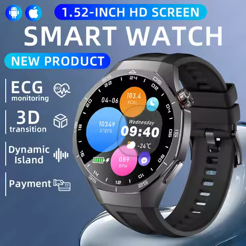 LIGE Sports Fitness Tracker Smart Watch 2026 New 3D Dial Dual Core CPU 1.52" HD Screen Heart Rate Bl