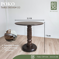 POKO Round Dining Table 2.5FT/3FT/3.5FT/4FT Round Table Meja Makan Bulat Meja Makan (BE WOOD)