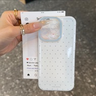 Compatible for Iphone 17 PRO MAX 17 13 16 PRO MAXBlue frame gray wave point shock-absorbing TPU phon