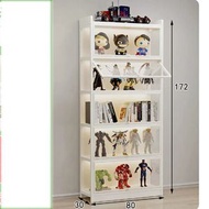 透明儲物櫃展示櫃（白色六層80【模型櫃】）