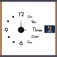 🏠LAZAHOME Wall Clock 墙钟 Jam Dinding🏠Modern With Minimalist Dot And Number Layout DIY Home Decor 现代极简