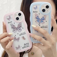 case Redmi Note 10 4G Note 10S Note 11 Pro 4G 5G Note 11 Note 11S Note 9 Pro 5 6 5 Plus Large Wave Butterfly Transparent Phone Case