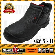 Hammer King's HK2 Safety Shoes 15002 Steel Toe Cap Steel Midsole Leather Safety Shoes Anti-Slip