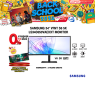 [ผ่อน 0% 10 ด.]Samsung 34" VFNT S6 5K LS34C650VAEXXT MONITOR(VA 5k 100Hz)/ประกัน 3 Years Onsite