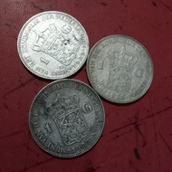 Koin Perak 1 Gulden Wilhelmina 1929 silver TP65mp