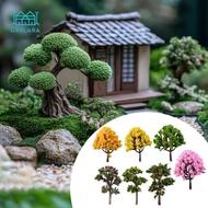 [nvnrbso] 7Pcs Miniature Artificial Trees Mini Model Trees Figurine Decorative Home