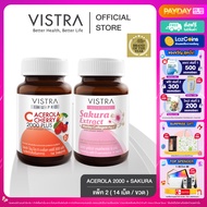 ( BDAY) [ VISTRA NUTRIBEAU SAKURA EXTRACT & MARINE COLLAGEN PLUS C ( 14 Tabs) + VISTRA IMU-PRO C AC