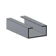 1" x 3" Aluminium Open Back [NA / MB / WHITE] 2ft / 4ft / 6ft Aluminium Hollow Bar Open Back DIY Hom