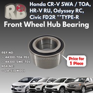 Honda CRV RE SWA, CR-V RM TOA, HR-V HRV (RU), Odyssey RC, Civic FD2R (TYPE-R) Front Wheel Hub Bearin