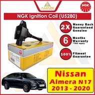 NGK Ignition Coil U5280 for Nissan Almera N17 (2013-2020)(Equals 22448-1KTOA) NGK Plug Coil[Amaze Autoparts]