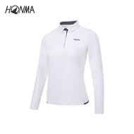 [HONMA] Golf Ladies Long Sleeve Outdoor Sports Comfortable Slim-fit Breathable polo Shirt CX2436 4YK