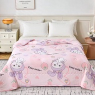 ผ้าห่มไหมเย็น Roulisi❄ Cool quilt/Air Conditioner Quilt แบบลาย ผ้าห่มเย็น ผ้าห่มไหมนม นุ่มลื่น เย็นส