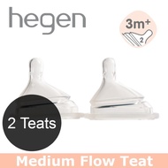 Hegen Teat - Slow/Medium/Fast/Thick Feed (2 Pcs) BPA free Anti colic Soft touch Wide neck puting sus