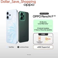 OPPO Reno14 F 5G 24 (12+12GB)+256GB / 24-Months SG Warranty / 6000mAh + 45W SUPERVOOC / eSIM / AI