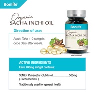 BONLIFE ORGANIC SACHA INCHI OIL 500MG 60'S VEGE SOFTGEL