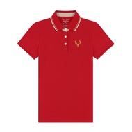 Giordano Womens Pique Deer Embroidery Bold Polo (05310262001)  เสื้อโปโลผู้หญิง เสื้อโปโลแขนสั้น