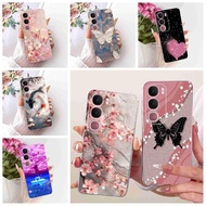 For vivo Y31 5G 6.68" Case Silicone Soft Clear TPU Cover For Vivo Y31 5G VIVO Y21d 4G Popular Flower