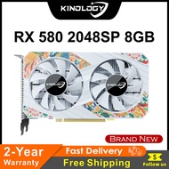 ☏Kinology RX 580 8GB 2048SP 256Bit GDDR5 Gaming Card placa de video AMD Radeon RX580 8G Promotio ✚☇